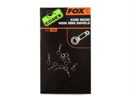 FOX Edges Kuro Micro Hook Ring Swivels x 10