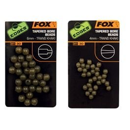 FOX Edges 6mm Tapered Bore Beads x 30 - trans khaki