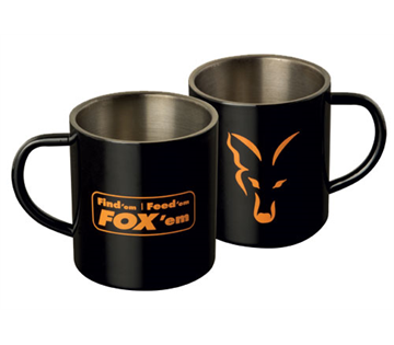 FOX Stainless Black XL 400ml Mug Tasse
