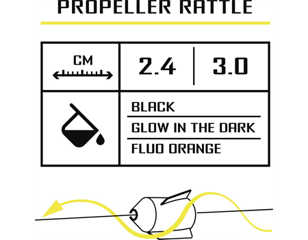 BLACK CAT Propeller Rattles 3,0cm fluo orange